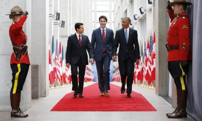 Se prevé que Peña Nieto y Barack Obama sostengan un encuentro bilateral con una duración aproximada de media hora, antes de reunirse con Trudeau.