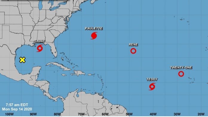 Congestión de depresiones, tormentas y huracanes en la cuenca atlántica