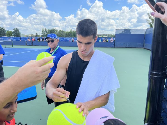 Carlos Alcaraz, una estrella en su entrenamiento en Cincinnati