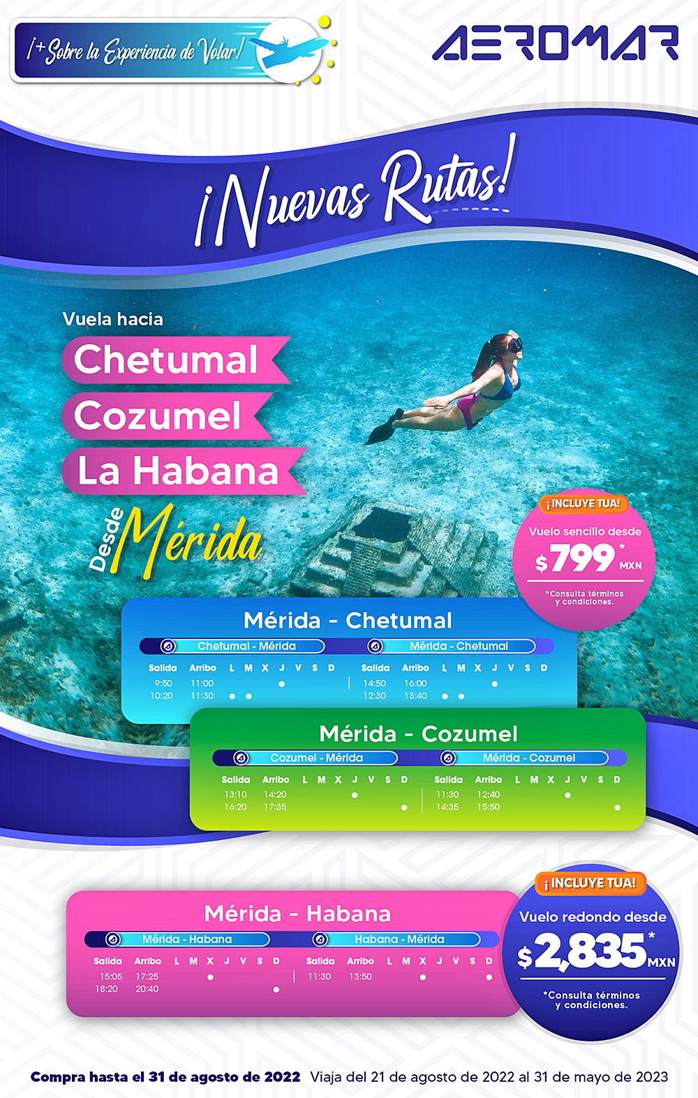 Introducir 39+ imagen vuelos de merida a cozumel