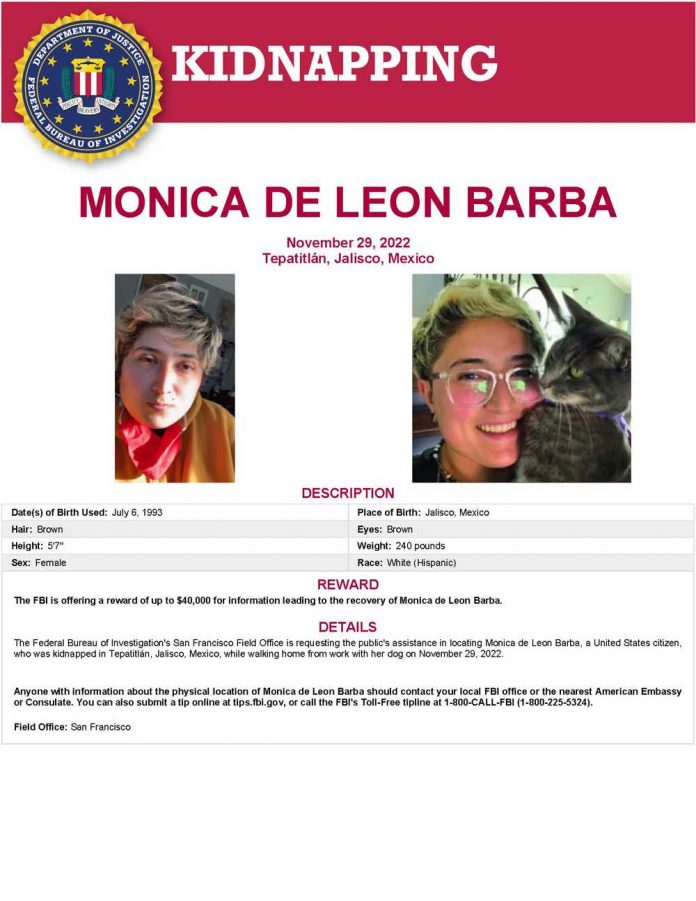 FBI ofrece recompensa para hallar a latina secuestrada en México en 2022