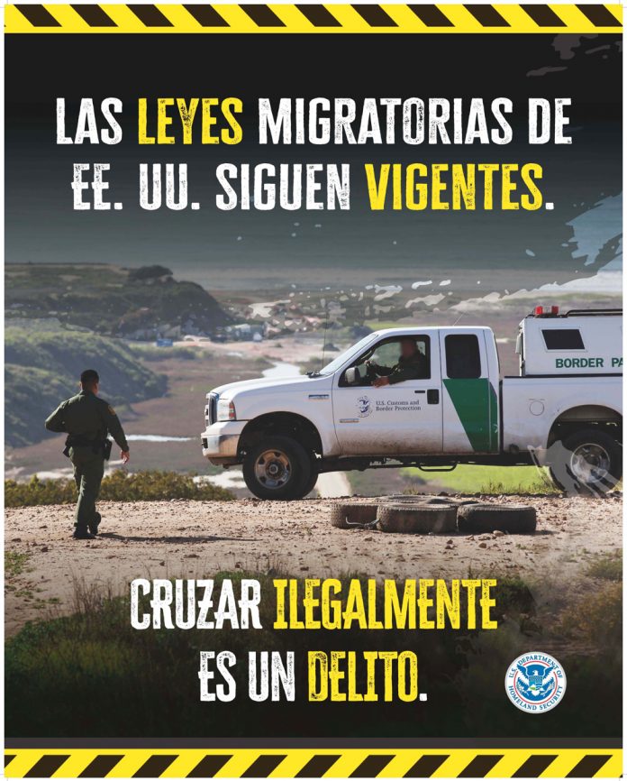 Estados Unidos lanza una campaña para disuadir a los refugiados de cruzar su frontera